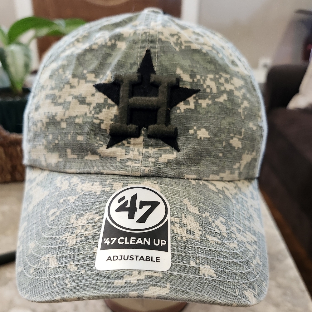 Houston Astros 47 Brand Camouflage Adjustable Snap-back Cap Unisex